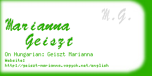 marianna geiszt business card